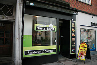 Facade på Vanløse Tasty Bagel og sandwich butikken